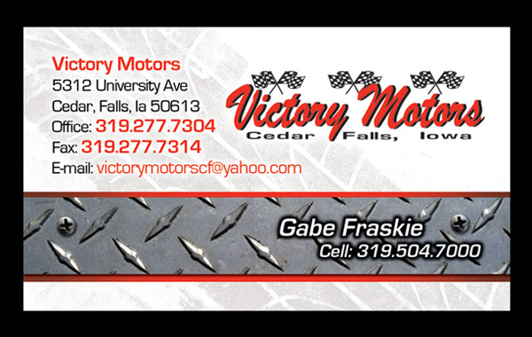 Victory Motors Business Card